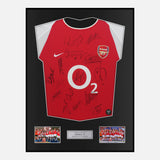 Framed Squad Signed Arsenal Shirt 2002-04 Invincibles [Classic]