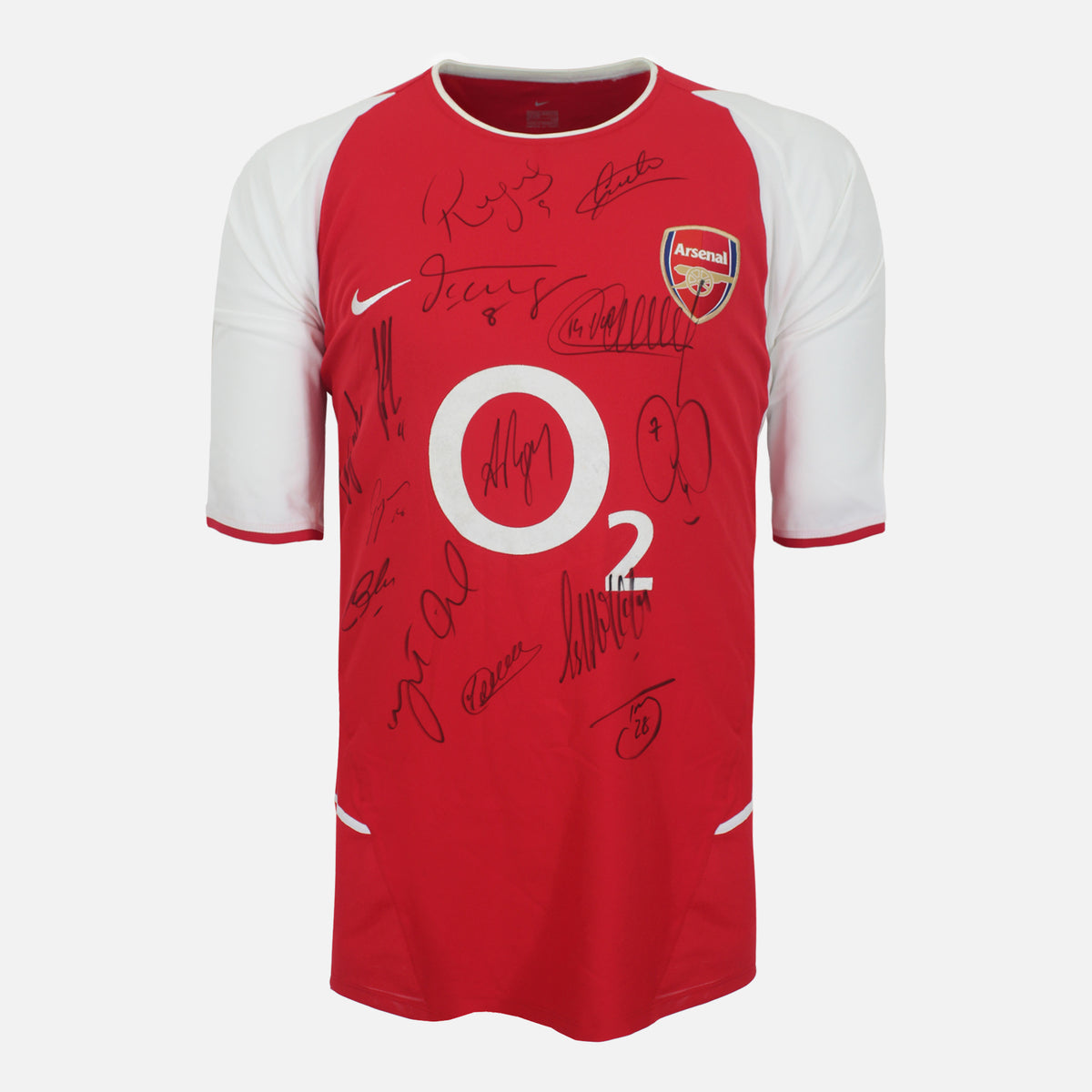 Squad Signed Arsenal Shirt 2002-04 Home 'Invincibles' [14 Autographs] — Official squad-signed Arsenal shirt | The Vault