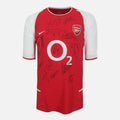 Squad Signed Arsenal Shirt 2002-04 Home 'Invincibles' [14 Autographs]