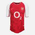 Squad Signed Arsenal Shirt 2002-04 Home 'Invincibles' [25 Autographs]