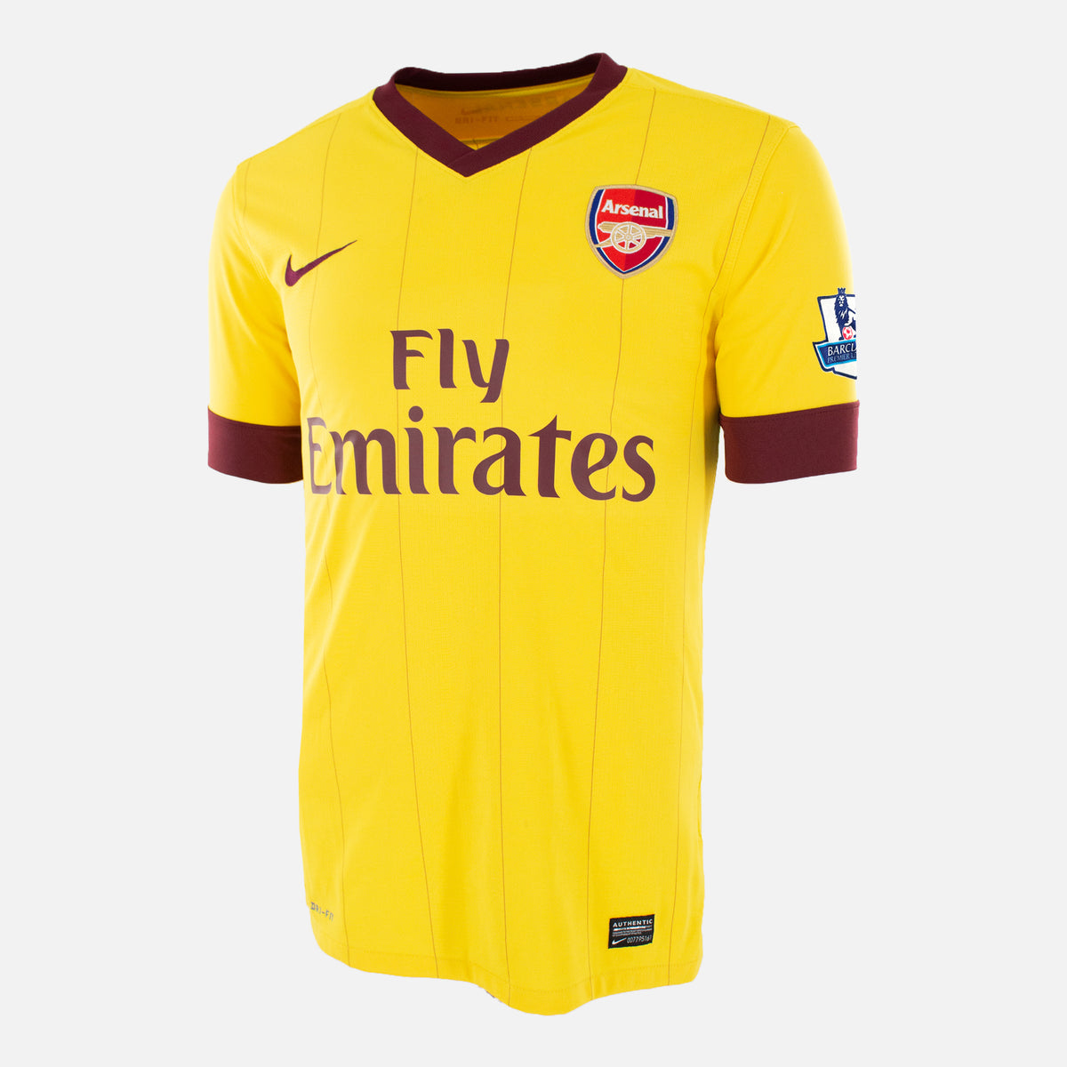 2010-13 Arsenal Away Shirt PL CL Badges [Perfect] XL — Verified official Arsenal shirt, condition graded | The Vault