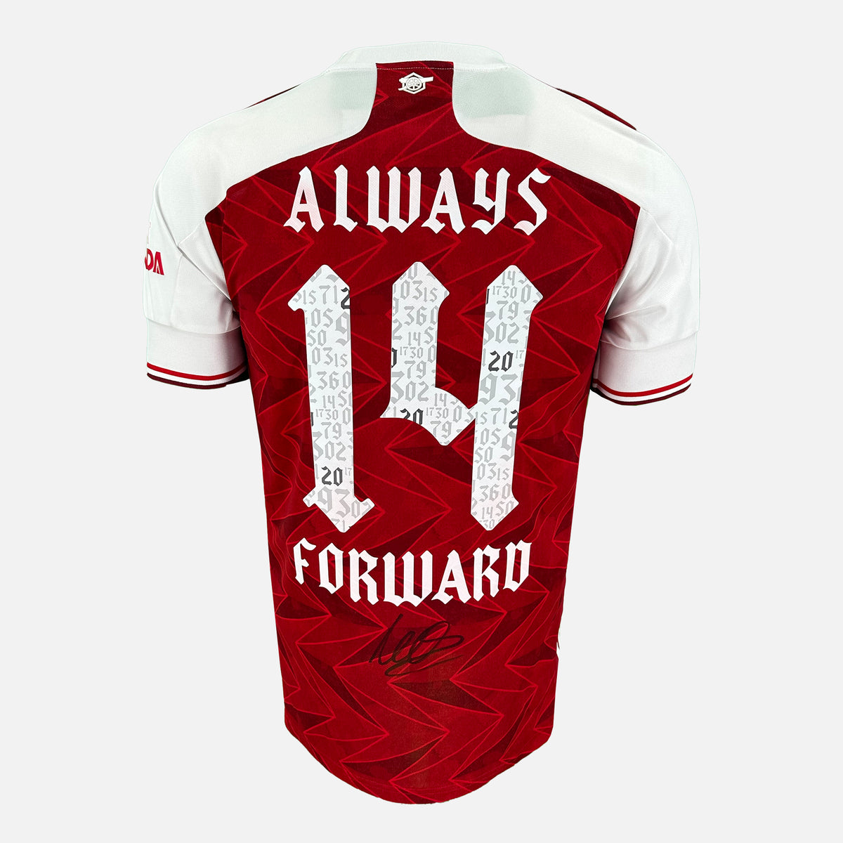 Mikel Arteta Signed Arsenal Shirt 2020 FA Cup Final Always Forward [14] — Arsenal signed shirt from the 2020 season | The Vault