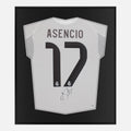 Framed Raul Asencio Signed Real Madrid Shirt [Lite]
