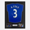 Framed Ashley Cole Signed Chelsea Shirt 2013-14 Home [Classic]