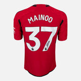 Mainoo Signed Manchester United Shirt 2023-24 Authentic Version [37]