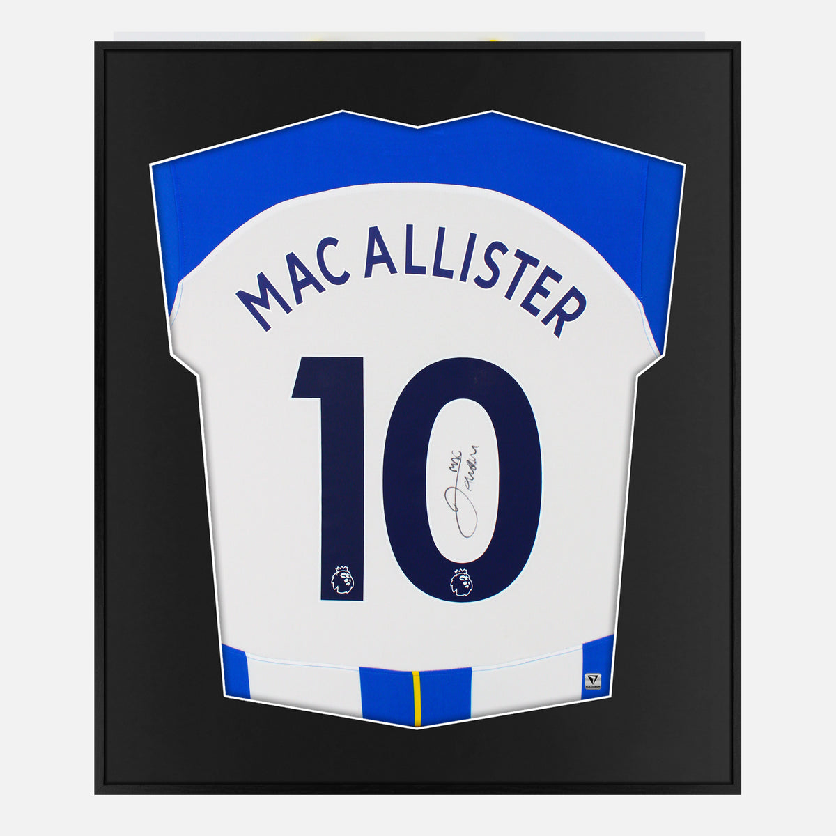 Framed Mac Allister Signed Brighton & Hove Albion Shirt [Lite] — Authentic signature with NFC and COA | The Vault