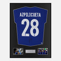 Framed Cesar Azpilicueta Signed Chelsea Shirt 2021 CL Winners [Classic]