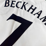 2001 England Home Shirt Beckham 7 v Greece [Good]