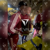 Framed Saka Signed Arsenal Shirt, Neon Yellow Away [Lite]