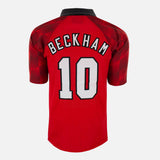 1996-98 Manchester United Home Shirt Beckham 10 [Good] XL