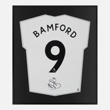 Framed Bamford Signed Shirt, Leeds United White Home [Mini]