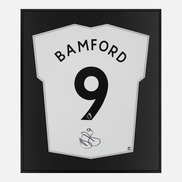 Framed Patrick Bamford Signed Leeds United Shirt 2022-23 Home [Mini]