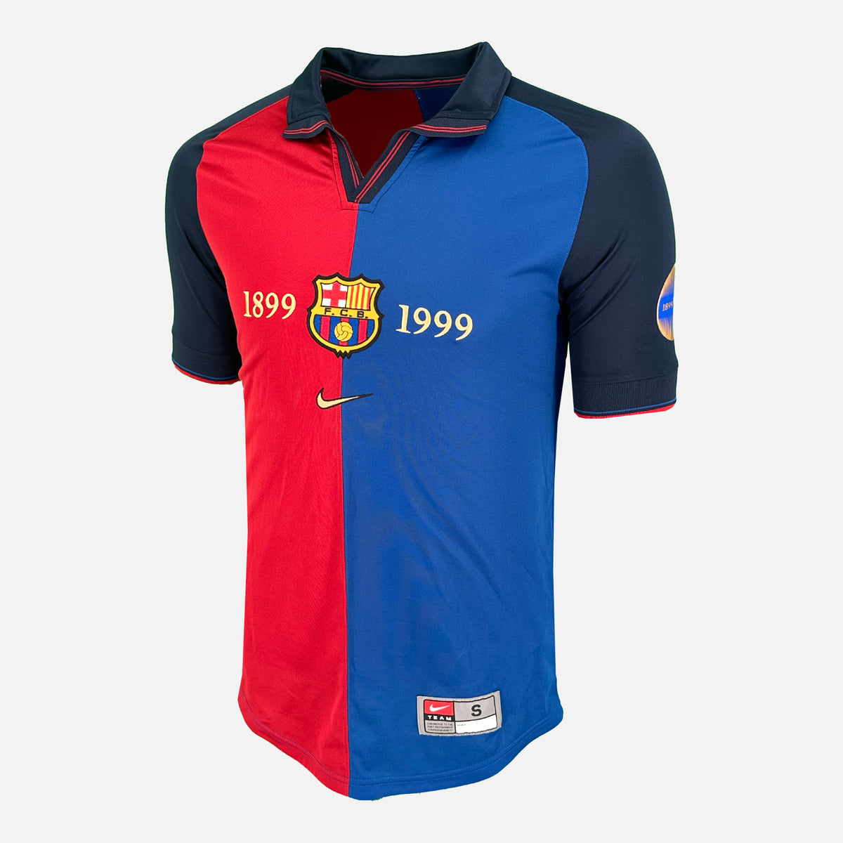 1999-00 Barcelona Home Shirt Centenary [Perfect] S — Verified official Barcelona shirt, condition graded | The Vault