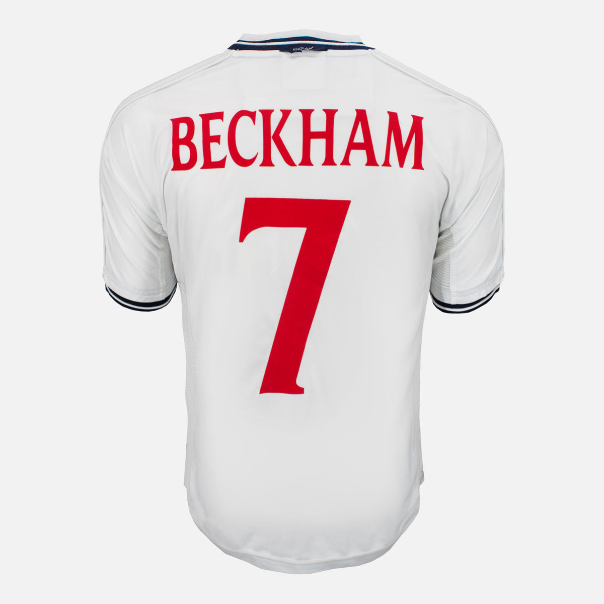 1999-01 England Home Shirt Beckham 7 [Perfect] M — Verified official England shirt, condition graded | The Vault
