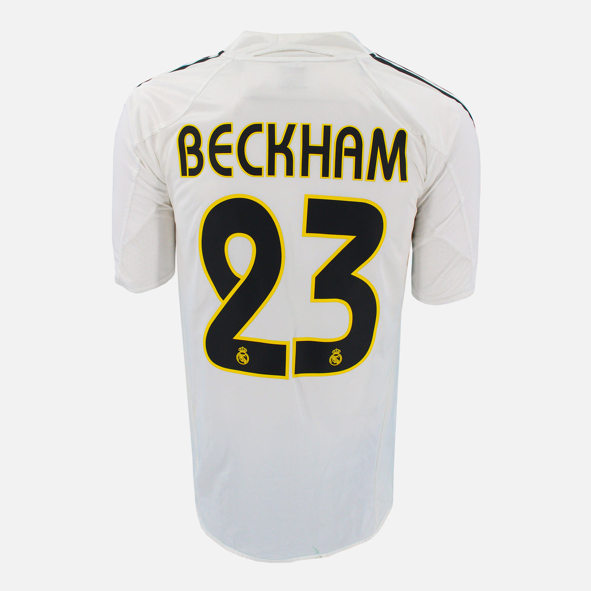 2004-05 Real Madrid Home Shirt Beckham 23 [Excellent] L — Verified official Real Madrid shirt, condition graded | The Vault