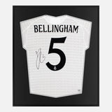 Framed Bellingham Signed Shirt, Rare Autograph, Real Madrid Home [Mini]