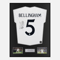 Framed Jude Bellingham Signed Real Madrid Shirt Home [Classic]