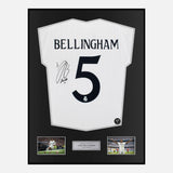 Framed Jude Bellingham Signed Real Madrid Shirt Home [Classic]