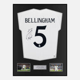 Framed Jude Bellingham Signed Real Madrid Shirt Home [Classic]