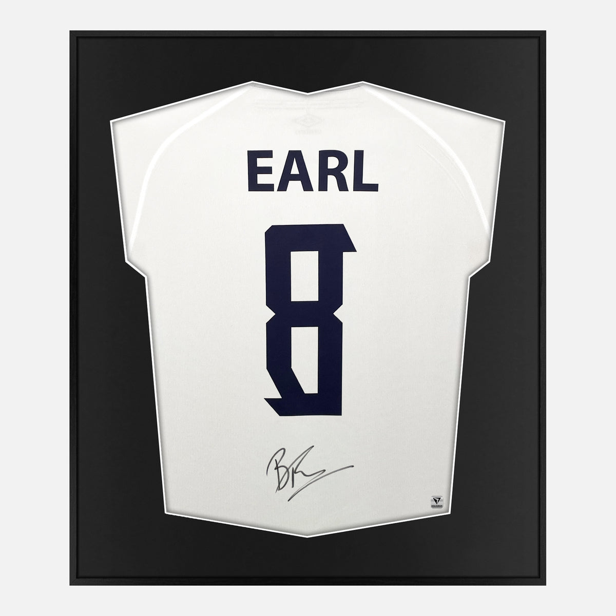 Framed Ben Earl Signed England Rugby Shirt [Lite] — Lite framed England shirt signed by Ben Earl | The Vault