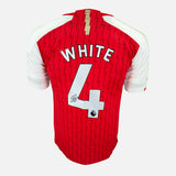 Framed Ben White Signed Arsenal Shirt 2023-24 Home [Modern]