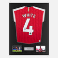 Framed Ben White Signed Arsenal Shirt 2023-24 Home [Classic]