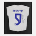 Framed Karim Benzema Signed Real Madrid Home 2021-22 [Lite]
