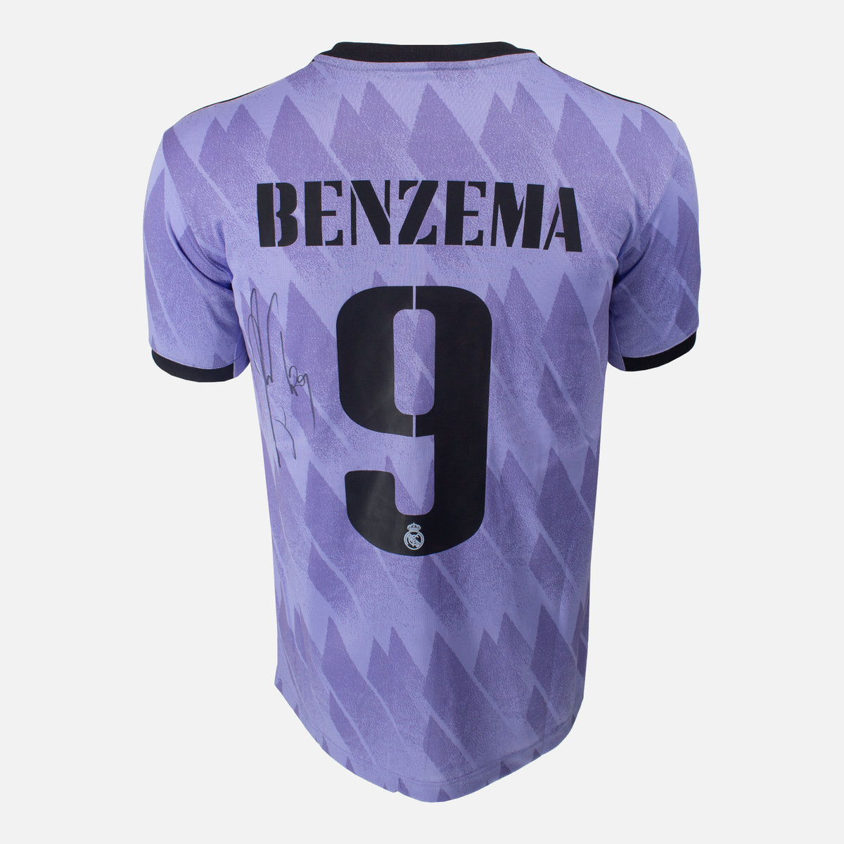 Karim Benzema Signed Real Madrid Shirt 2022-23 Away [9] — Real Madrid signed shirt from the 2022 to 2023 season | The Vault