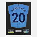 Framed Bernardo Silva Signed Manchester City Shirt 2023 Treble [Classic]