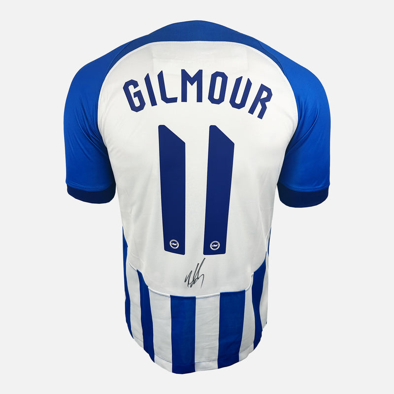 Framed Gilmour Signed Brighton Shirt, Number 11 [Mini]