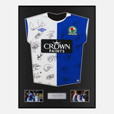 Framed Squad Signed Blackburn Rovers Shirt 2010-11 Home [Classic]