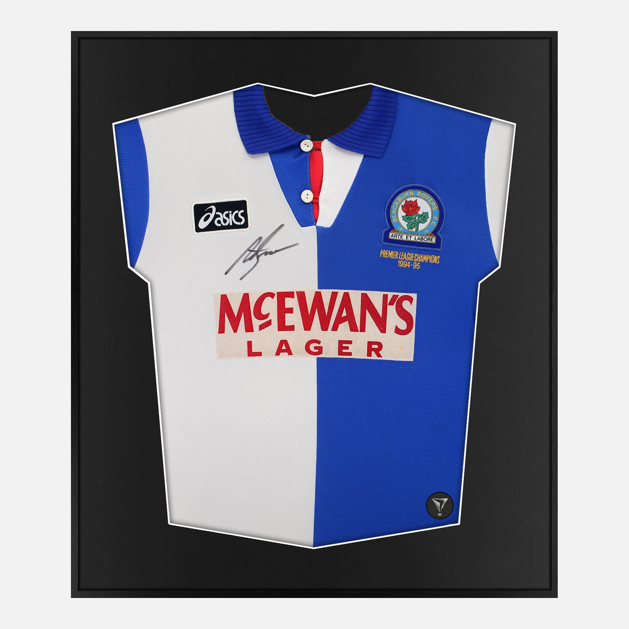 Framed Alan Shearer Signed Blackburn Rovers Shirt | Lite