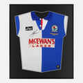 Framed Shearer Signed Blackburn Rovers Shirt, Premier League Champions [Lite]