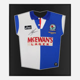 Framed Shearer Signed Blackburn Rovers Shirt, Premier League Champions [Lite]