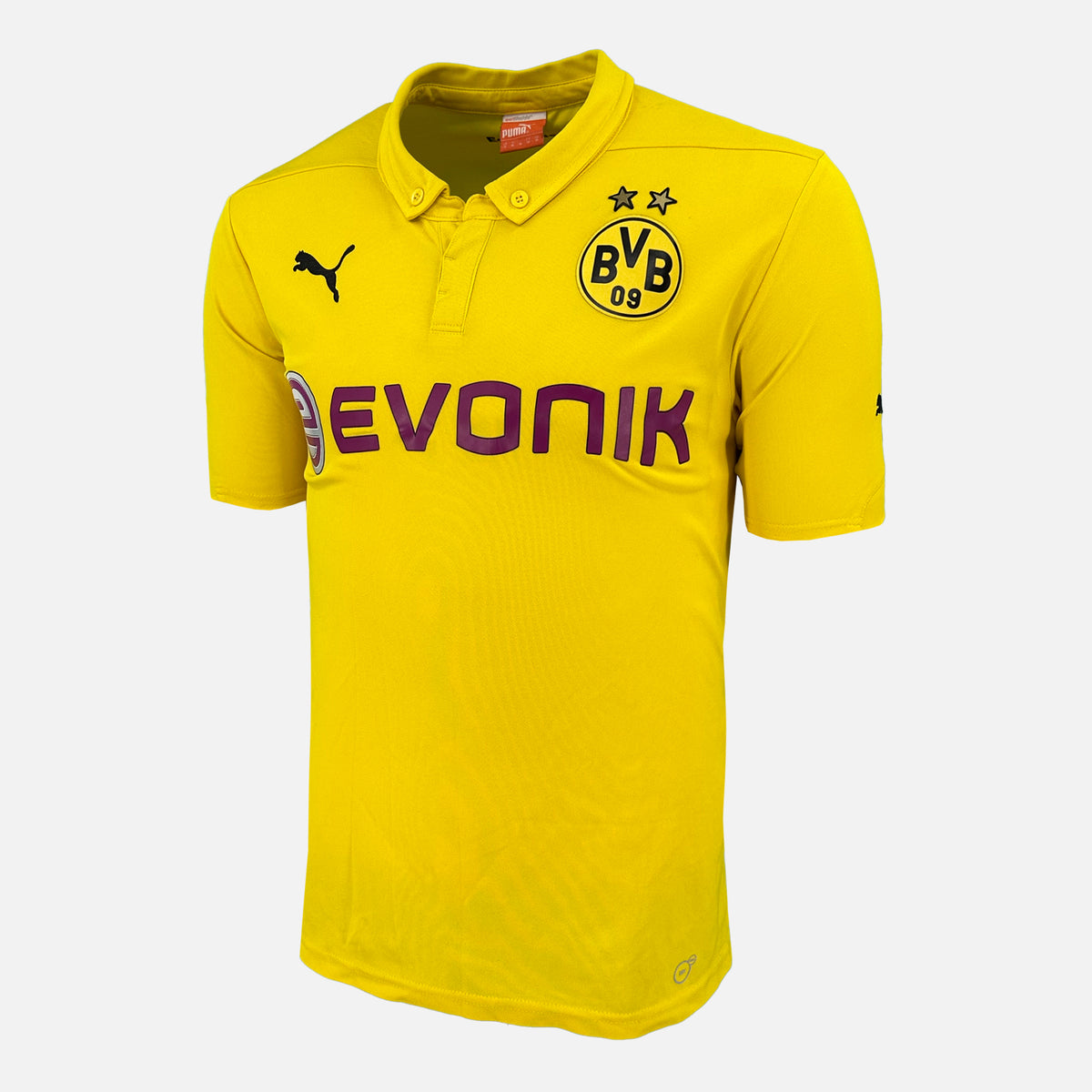 2014-15 Borussia Dortmund Home Shirt Champions League [Perfect] M — Verified official Borussia Dortmund shirt, condition graded | The Vault