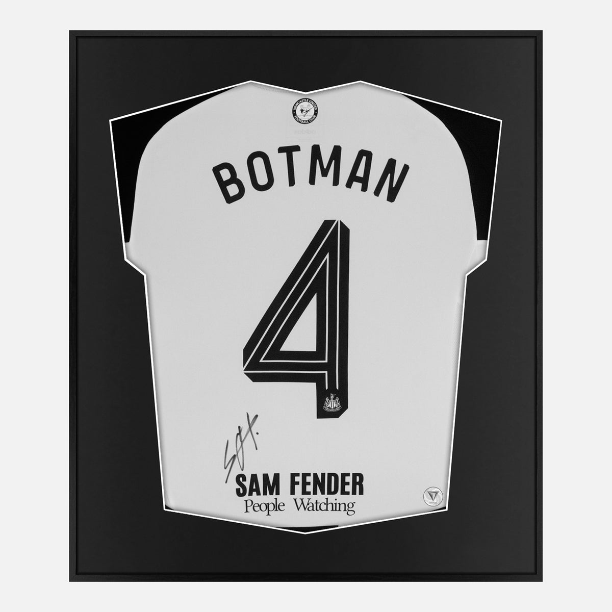 Framed Sven Botman Signed Shirt, Newcastle United Home [Lite] — Authentic signature with NFC and COA | The Vault