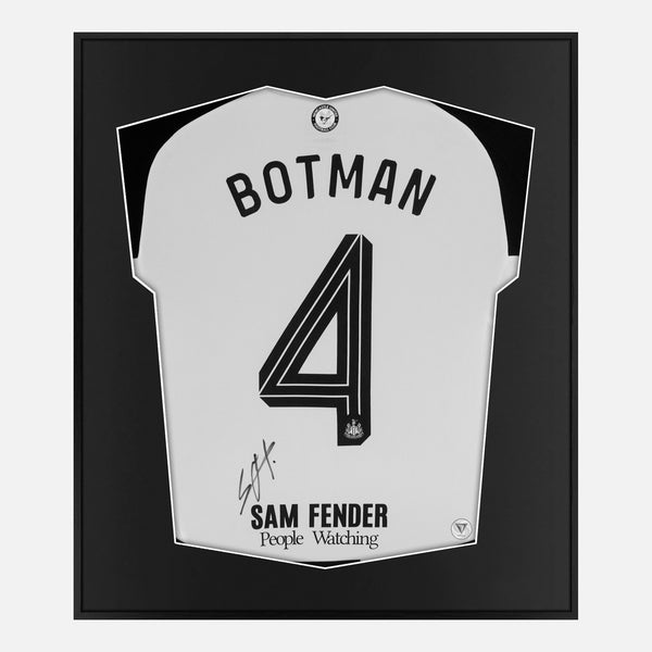 Framed Sven Botman Signed Shirt, Newcastle United Home [Lite]