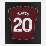 Framed Jarrod Bowen Signed Shirt, West Ham Home [Lite]
