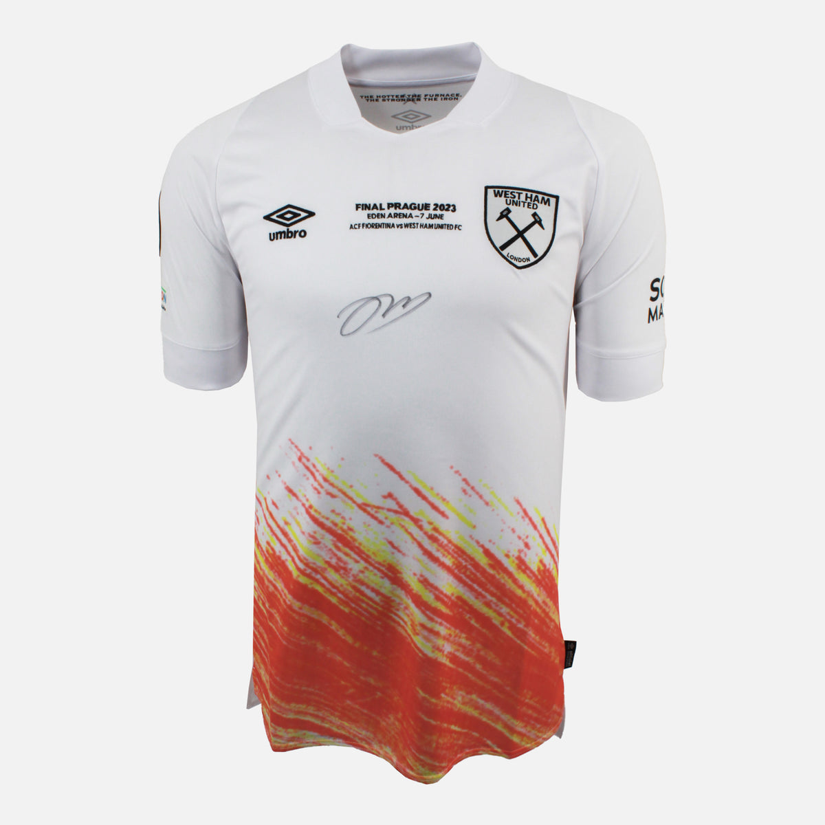 Jarrod Bowen Signed West Ham Shirt 2023 Conference Final Winners [Front] — West Ham United signed shirt from the 2023 season | The Vault