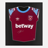 Framed Jarrod Bowen Signed West Ham United Shirt [Mini]