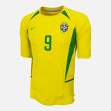 2002-04 Brazil Home Shirt Ronaldo 9 Nike [Excellent] S