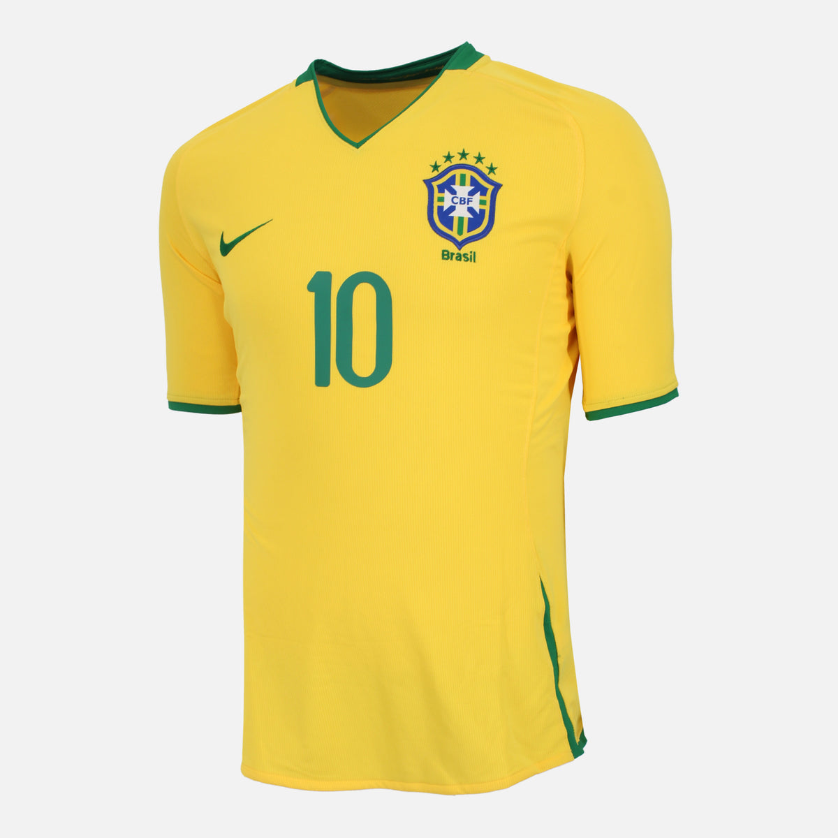 2008-10 Brazil Home Shirt Ronaldinho 10 [New] M — Authentic Brazil home football shirt from the 2008-10 season | The Vault
