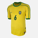 Roberto Carlos Signed Brazil Shirt 1998-00 Home [6]