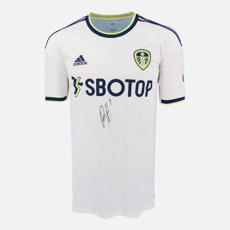 Framed Brenden Aaronson Signed Leeds United Shirt 2022-23 Home [Modern]