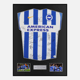 Framed Squad Signed Brighton & Hove Albion Shirt 2017-18 Home [Classic]