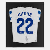 Framed Mitoma Signed Brighton & Hove Albion Shirt 22 [Lite]