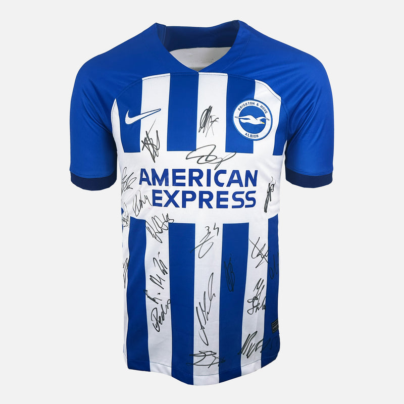 Framed Squad Signed Brighton & Hove Albion Shirt 2023-24 Home [Modern]