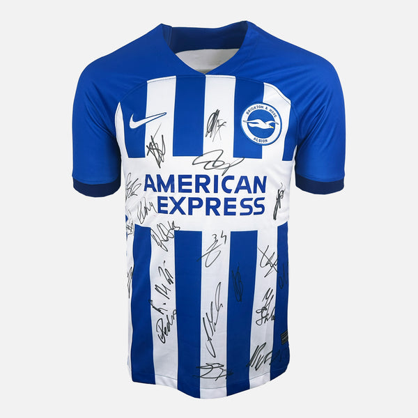 Squad Signed Brighton & Hove Albion Shirt 2023-24 Home [20 Autographs]