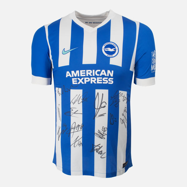 Squad Signed Brighton & Hove Albion Shirt 2025-26 Home [13 Autographs]