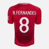 Framed Bruno Fernandes Signed Shirt, Manchester United [Mini]